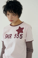 SKR 555 LAYERED TOP (PINK)