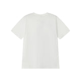 ニット花柄プリントスキニーハーフスリーブTシャツ