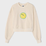 テニスボールソフトクリームクロップドスウェットシャツ [For women]