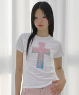 FROSS GLOSSY TEE (WHITE) F26QB059