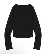 MARING EYELET LACE-UP CORSET LONG SLEEVE T (3COLOR)