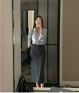 Lavin Simple Slit Long Skirt / 4 colors