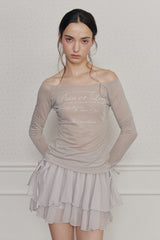 MAGNOLIA FRILL SKIRT grey