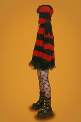 funky striped knit hood (2color)