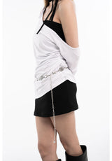 Four seasons low rise banding mini skirt (2 colors)
