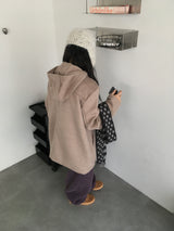 Balmacaan hood coat