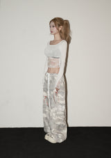 (20th reorder) lace cargo pants - camo
