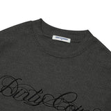 DirtyCoins Script Waffle LS T-Shirt Grey