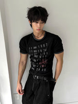 Cropped Muscle-Fit Archive T-Shirt