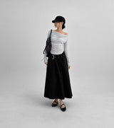 [MADE] Neriku Back Banding Long Skirt