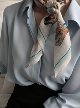 Roniv Silky Hidden Button Blouse / 5 colors