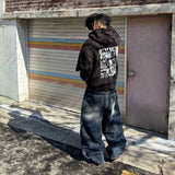 Oversized Back Painting Hoodie