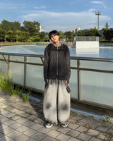 Angle Knit Zip-up with Hand Warmers