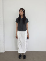 Border frill pencil skirt (2color)