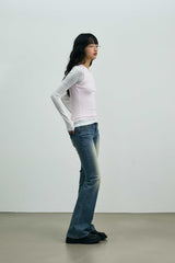 COMET LAYERED SLEEVE TOP / PINK