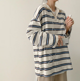 Cog color Dangara collar long sleeve tee 