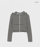 [MADE] Cohel Stripe Hooded Zip-Up