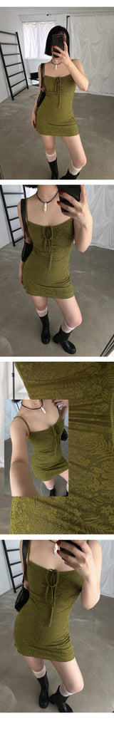 LITTLE FOREST EMBROIDERY MINI DRESS