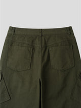 Washed Cargo Biker Pants