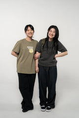 1/2 オーセンティックピグメントウォッシングハーフ CREW (GRAY)
