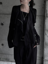 suede drape rider jacket (2color)