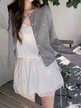 #OB Pendant Viscose Knit Round Cardigan (8color)