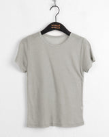 Quadi see-through wool tencel layered short sleeve t-shirt