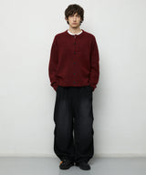 BRUSHED WIDE CORDUROY PANTS_BLACK