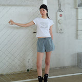 Number Stretch Tee white