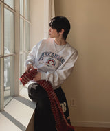 Arkansas Crack Lettering Brushed Sweatshirt