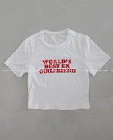 ガールフレンドレタリングクロップドTシャツ