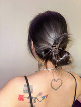 Black goth butterfly ornamental hairpin_1