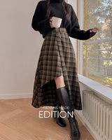 【MADE】 Checked long skirt