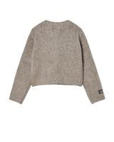 25FW WOMAN Vネッククロップソリッドカーディガン ココア