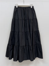 Aco Tiered Flare Long Skirt