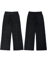line rivet unique denim