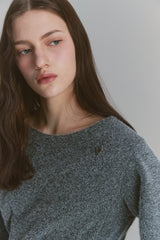 Angora Flare Sweatshirt Charcoal