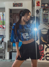 チェイスフットボールカラー半袖Tシャツ