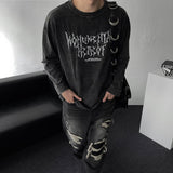 DP807699533145 フレームレタリング長袖Tシャツ