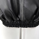 ウエスタンウォッシュ ボクシーカラー レザージャケット (Black)