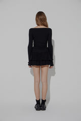 DOUBLE TIERED SKIRT