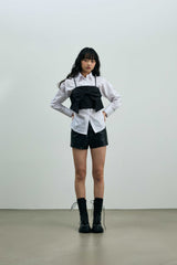 ARI RIBBON BUSTIER / BLACK