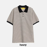 ベルストライプカラーショートスリーブTシャツ
