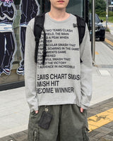 Smash Crop Lettering Long Sleeve