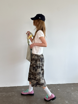 zipper bermuda cargo pants 