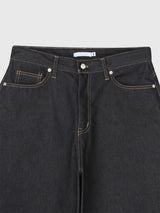 Patched Bermuda Roll-up Denim