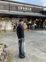 サイドタックビッグワイドバルーンデニム