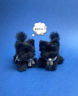 Myomyo cat keyring_black