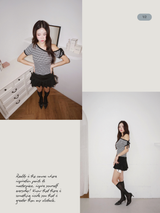Edge Unbalanced Shoulder Stripe Short Sleeve T-Shirt