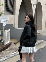 #LV Vintage Black Leather Jacket 